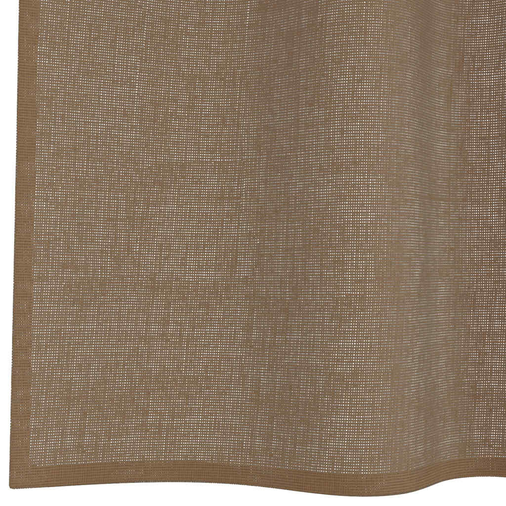 vidaXL Voile Curtains with Loops 2 pcs Light Brown 140x225 cm