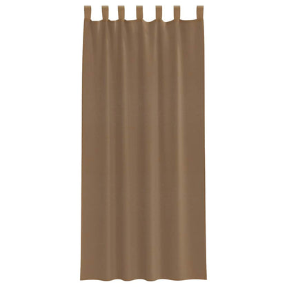 vidaXL Voile Curtains with Loops 2 pcs Light Brown 140x245 cm