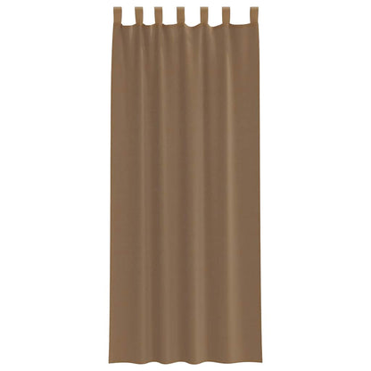 vidaXL Voile Curtains with Loops 2 pcs Light Brown 140x260 cm