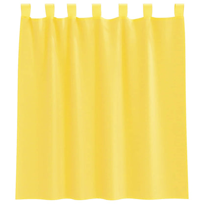 vidaXL Voile Curtains with Loops 2 pcs Yellow 140x140 cm