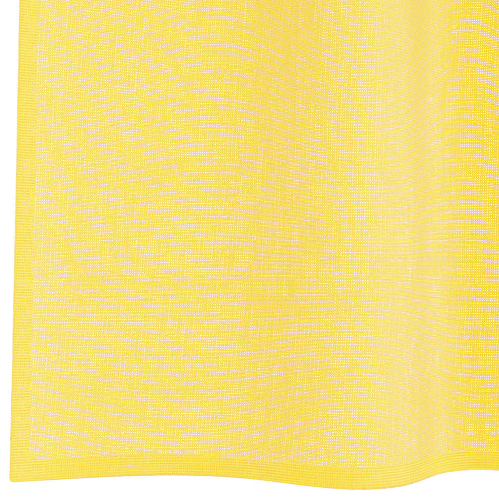 vidaXL Voile Curtains with Loops 2 pcs Yellow 140x140 cm