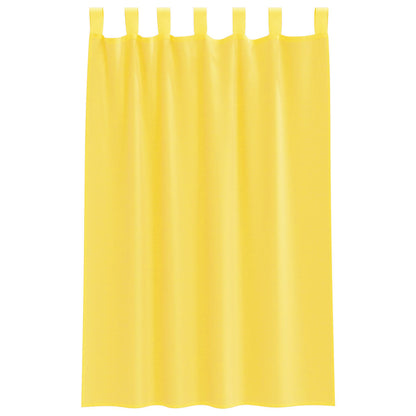 vidaXL Voile Curtains with Loops 2 pcs Yellow 140x175 cm