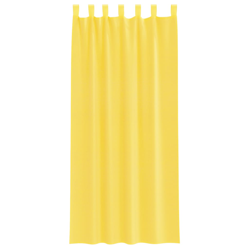 vidaXL Voile Curtains with Loops 2 pcs Yellow 140x225 cm