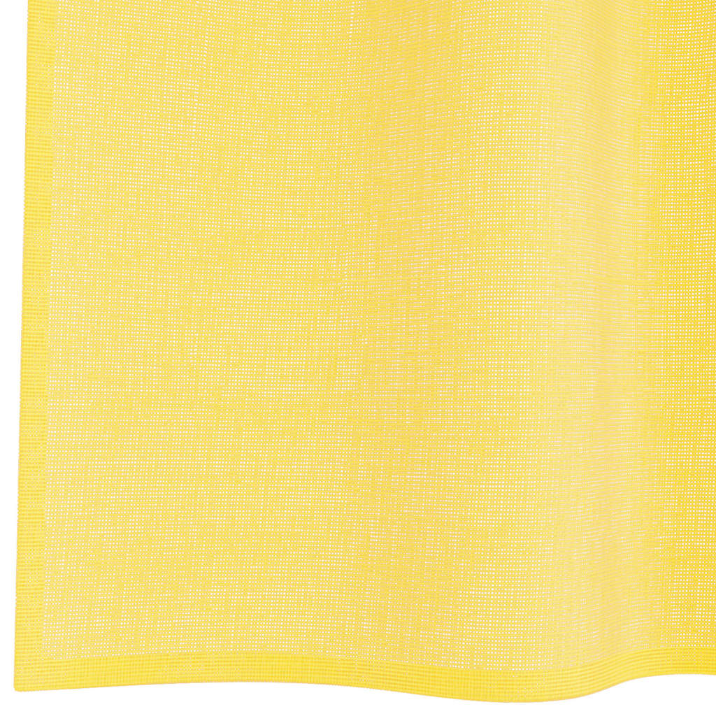 vidaXL Voile Curtains with Loops 2 pcs Yellow 140x245 cm