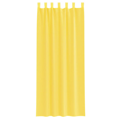 vidaXL Voile Curtains with Loops 2 pcs Yellow 140x260 cm