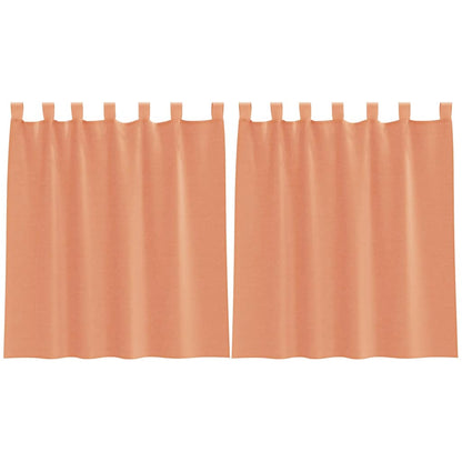 vidaXL Voile Curtains with Loops 2 pcs Terracotta 140x140 cm