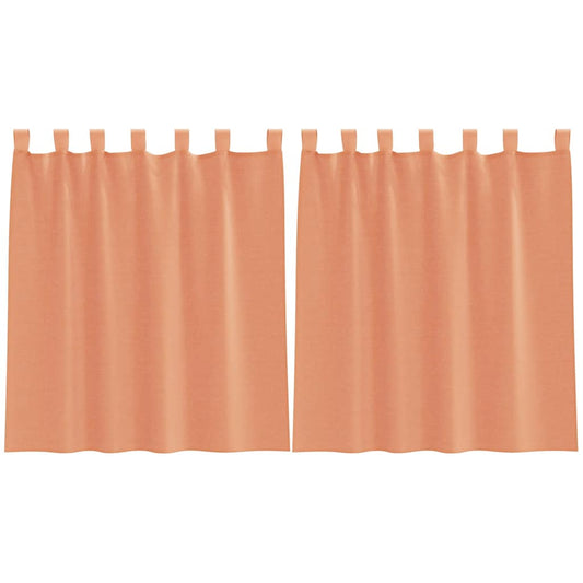 vidaXL Voile Curtains with Loops 2 pcs Terracotta 140x140 cm