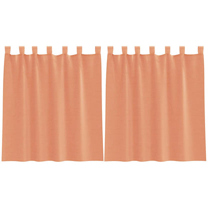 vidaXL Voile Curtains with Loops 2 pcs Terracotta 140x140 cm