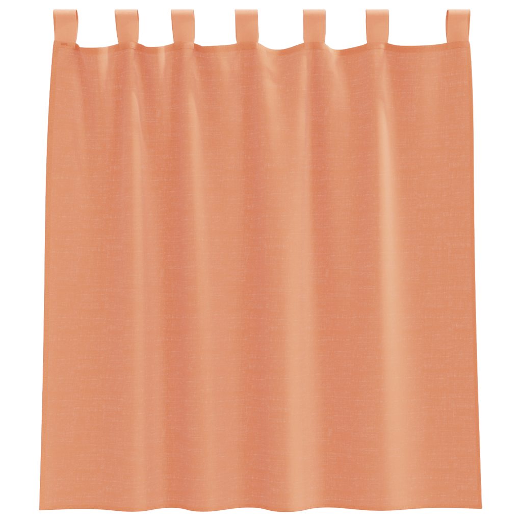 vidaXL Voile Curtains with Loops 2 pcs Terracotta 140x140 cm
