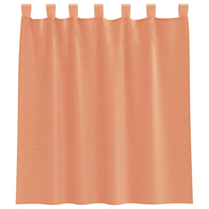 vidaXL Voile Curtains with Loops 2 pcs Terracotta 140x140 cm