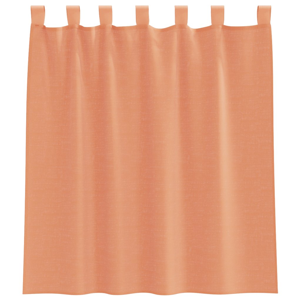 vidaXL Voile Curtains with Loops 2 pcs Terracotta 140x140 cm
