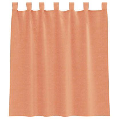 vidaXL Voile Curtains with Loops 2 pcs Terracotta 140x140 cm