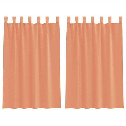 vidaXL Voile Curtains with Loops 2 pcs Terracotta 140x175 cm