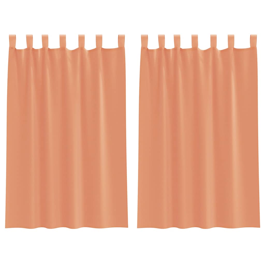 vidaXL Voile Curtains with Loops 2 pcs Terracotta 140x175 cm