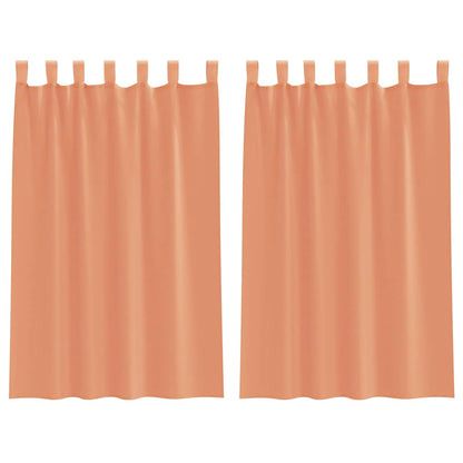 vidaXL Voile Curtains with Loops 2 pcs Terracotta 140x175 cm