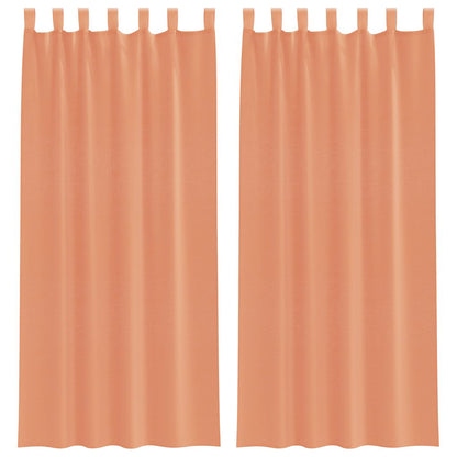 vidaXL Voile Curtains with Loops 2 pcs Terracotta 140x225 cm