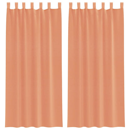 vidaXL Voile Curtains with Loops 2 pcs Terracotta 140x245 cm