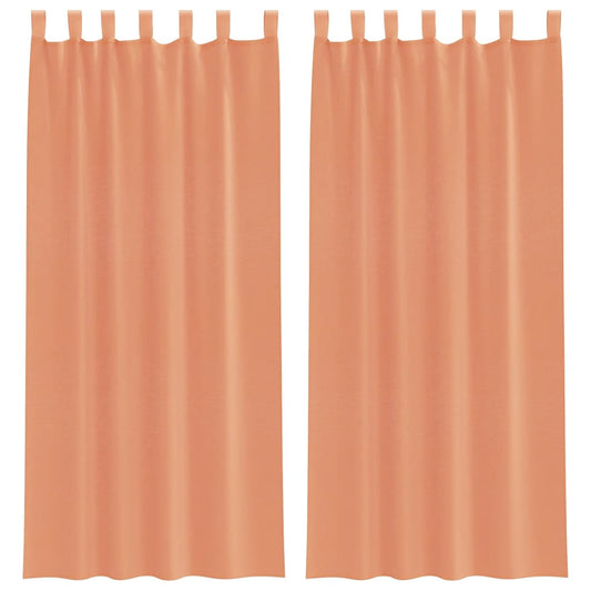 vidaXL Voile Curtains with Loops 2 pcs Terracotta 140x245 cm