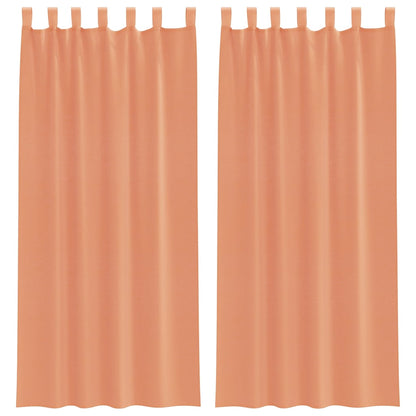 vidaXL Voile Curtains with Loops 2 pcs Terracotta 140x245 cm