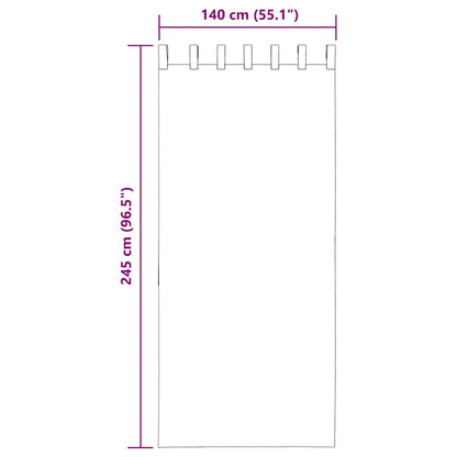 vidaXL Voile Curtains with Loops 2 pcs Terracotta 140x245 cm