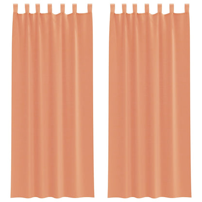 vidaXL Voile Curtains with Loops 2 pcs Terracotta 140x260 cm