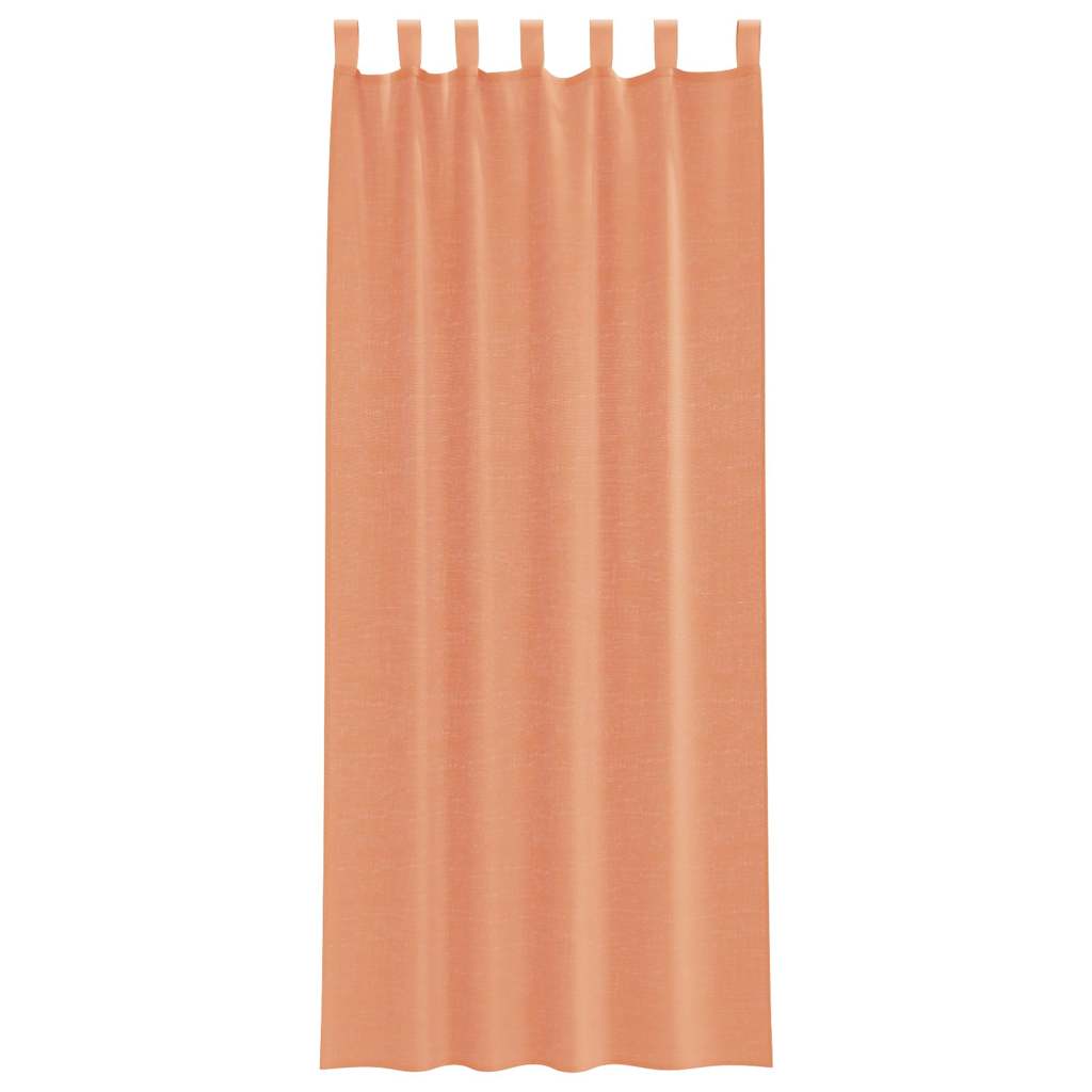 vidaXL Voile Curtains with Loops 2 pcs Terracotta 140x260 cm