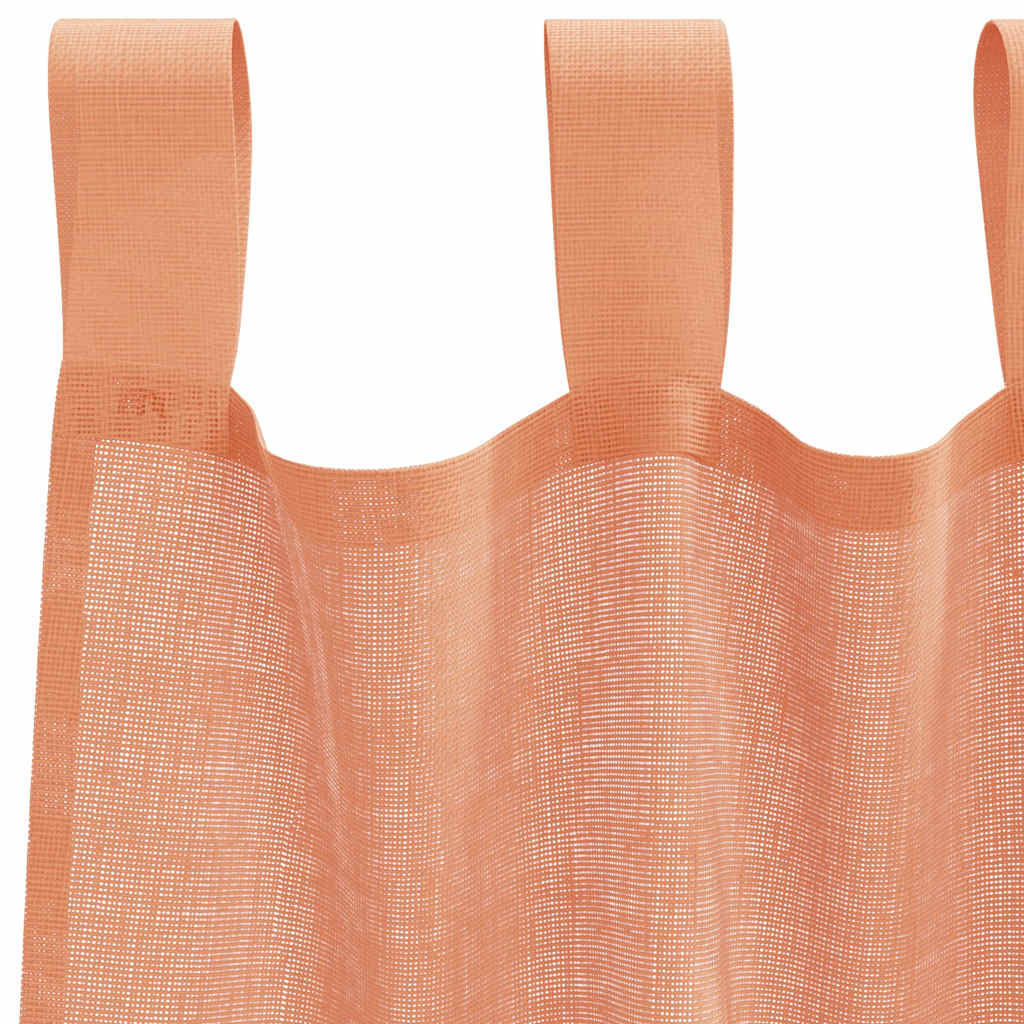 vidaXL Voile Curtains with Loops 2 pcs Terracotta 140x260 cm