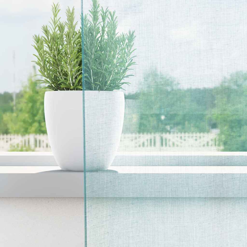 vidaXL Voile Curtains with Loops 2 pcs Turquoise 140x140 cm