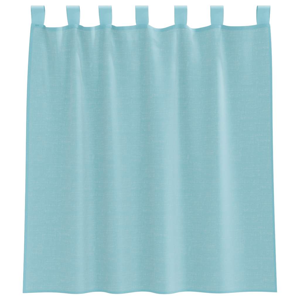 vidaXL Voile Curtains with Loops 2 pcs Turquoise 140x140 cm