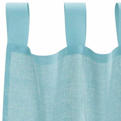 vidaXL Voile Curtains with Loops 2 pcs Turquoise 140x140 cm