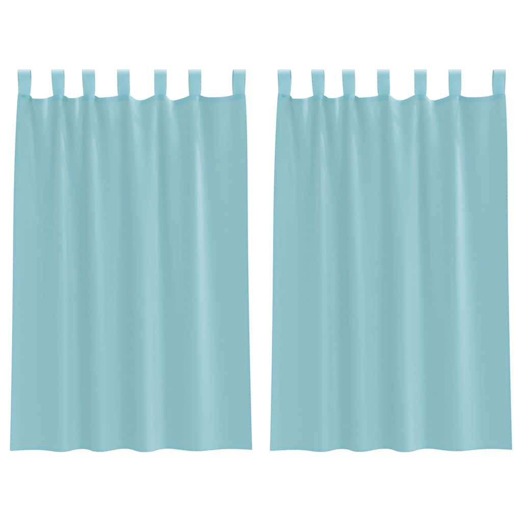 vidaXL Voile Curtains with Loops 2 pcs Turquoise 140x175 cm