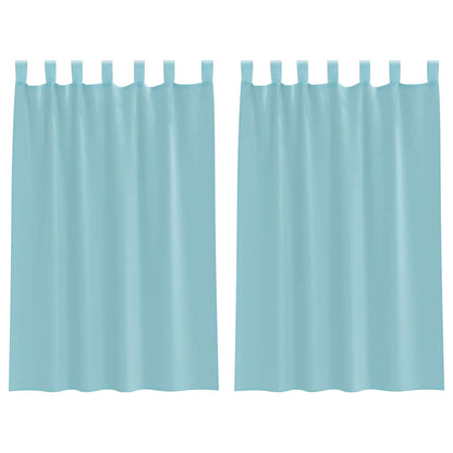 vidaXL Voile Curtains with Loops 2 pcs Turquoise 140x175 cm