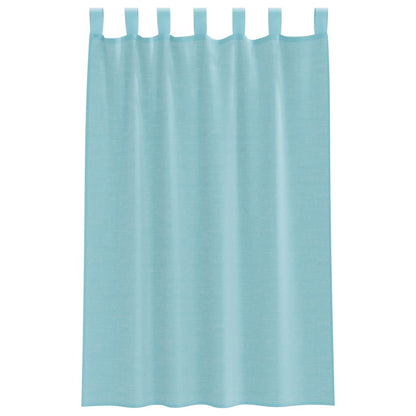 vidaXL Voile Curtains with Loops 2 pcs Turquoise 140x175 cm