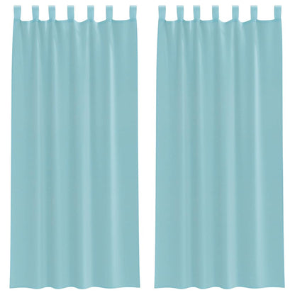 vidaXL Voile Curtains with Loops 2 pcs Turquoise 140x225 cm