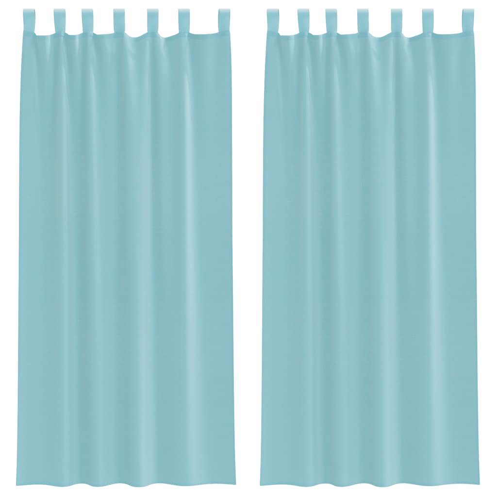 vidaXL Voile Curtains with Loops 2 pcs Turquoise 140x245 cm