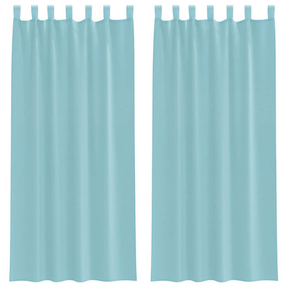 vidaXL Voile Curtains with Loops 2 pcs Turquoise 140x245 cm