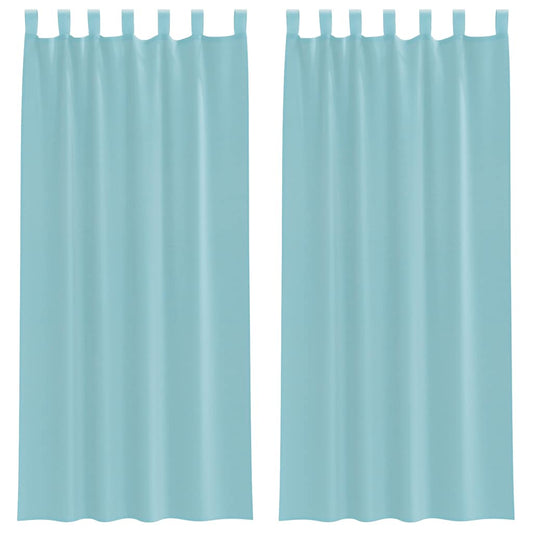 vidaXL Voile Curtains with Loops 2 pcs Turquoise 140x245 cm