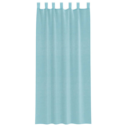vidaXL Voile Curtains with Loops 2 pcs Turquoise 140x245 cm