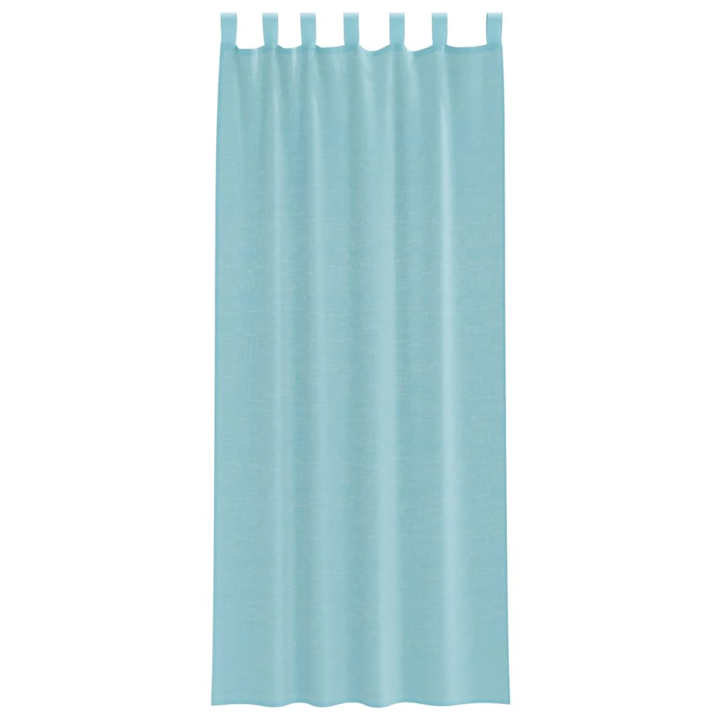 vidaXL Voile Curtains with Loops 2 pcs Turquoise 140x260 cm