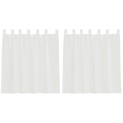 vidaXL Voile Curtains with Loops 2 pcs White 140x140 cm
