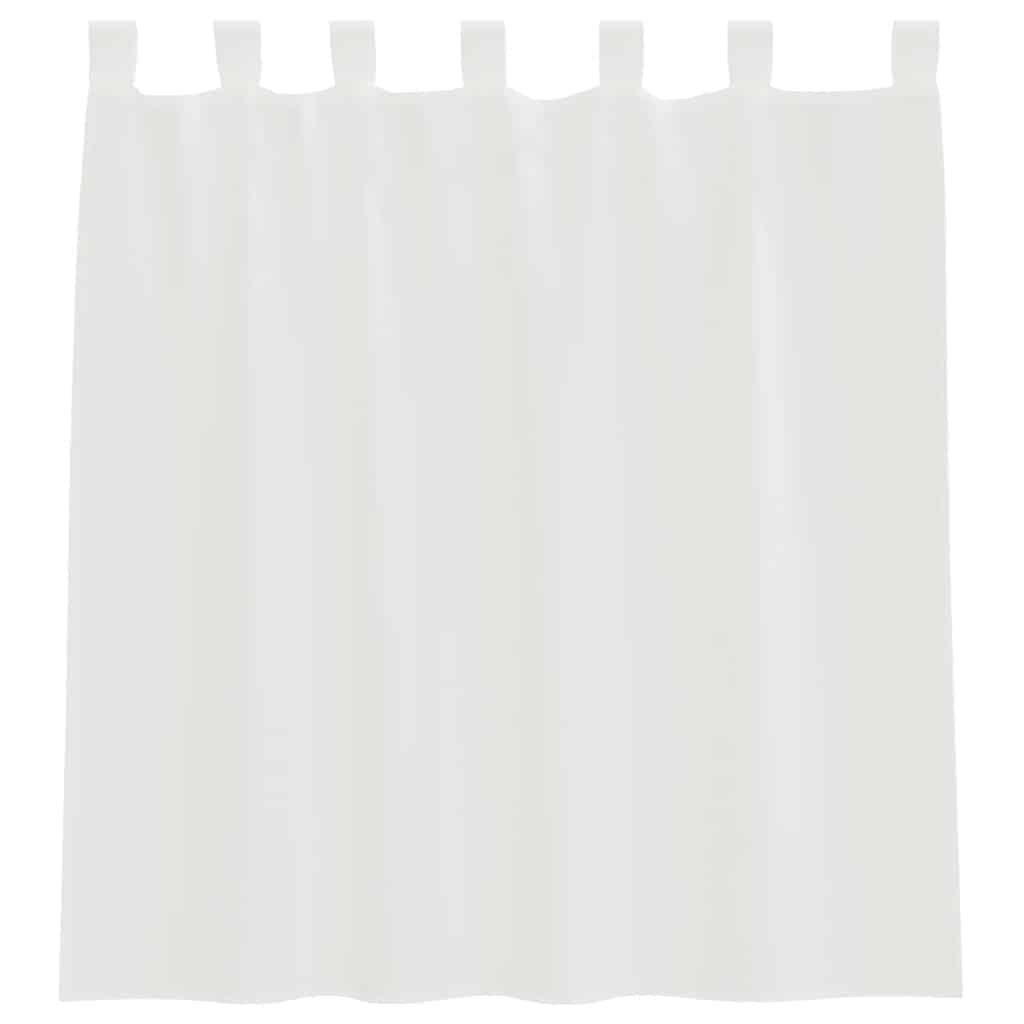 vidaXL Voile Curtains with Loops 2 pcs White 140x140 cm