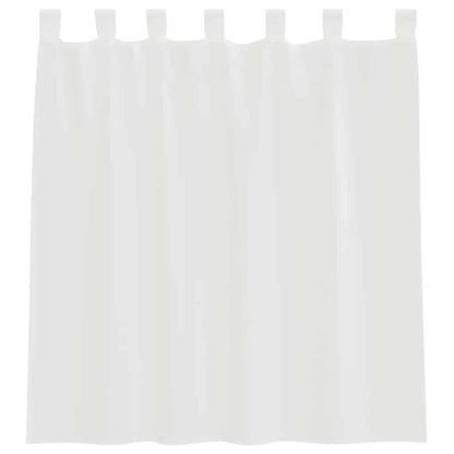 vidaXL Voile Curtains with Loops 2 pcs White 140x140 cm