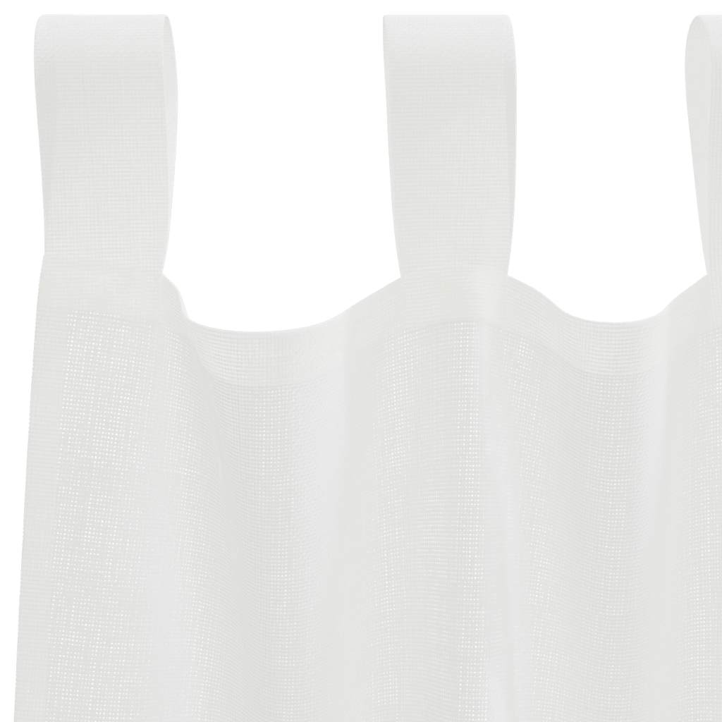 vidaXL Voile Curtains with Loops 2 pcs White 140x140 cm