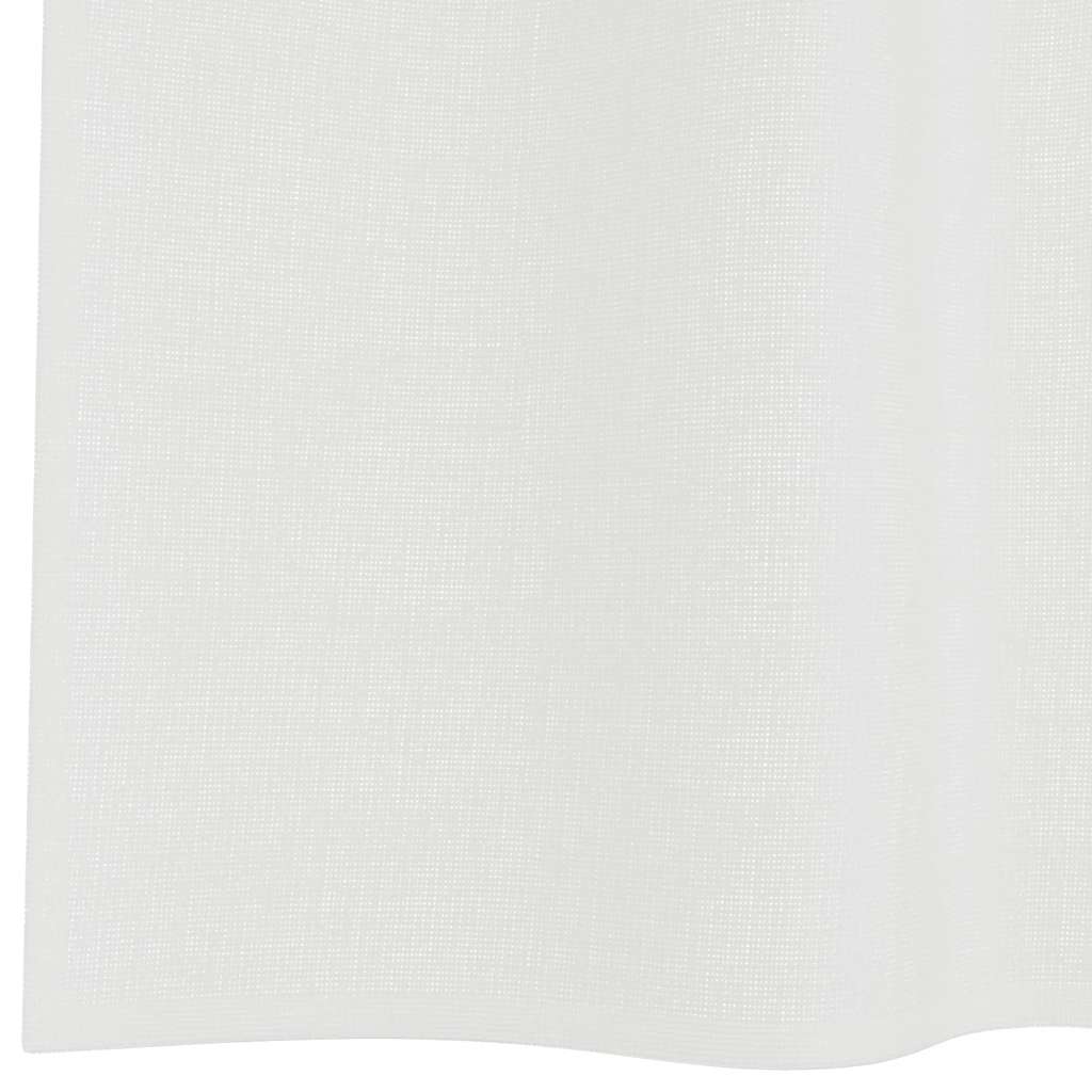 vidaXL Voile Curtains with Loops 2 pcs White 140x140 cm