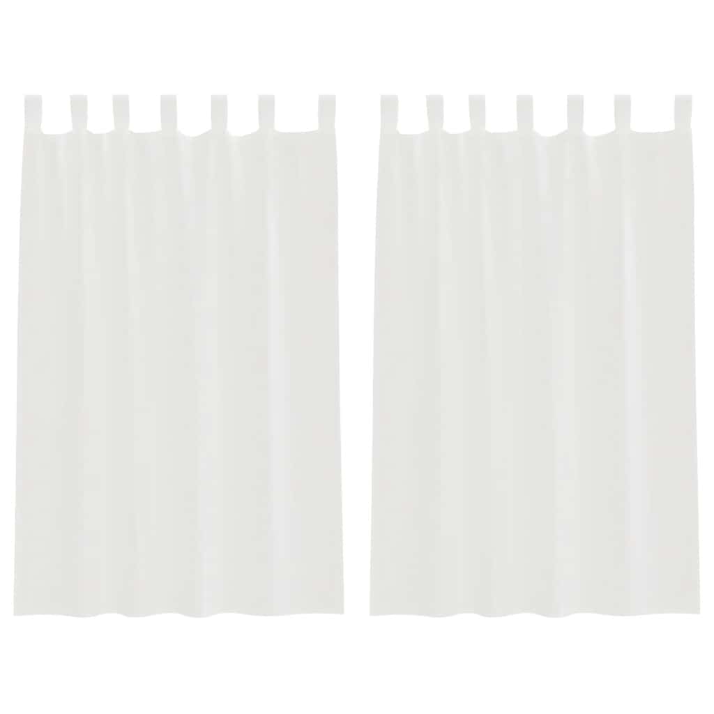 vidaXL Voile Curtains with Loops 2 pcs White 140x175 cm
