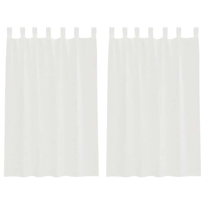 vidaXL Voile Curtains with Loops 2 pcs White 140x175 cm