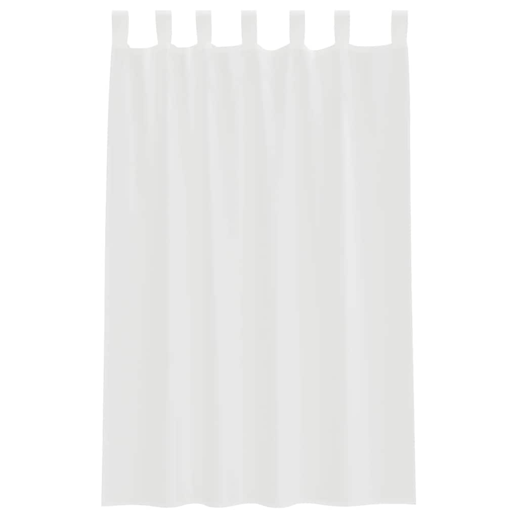 vidaXL Voile Curtains with Loops 2 pcs White 140x175 cm