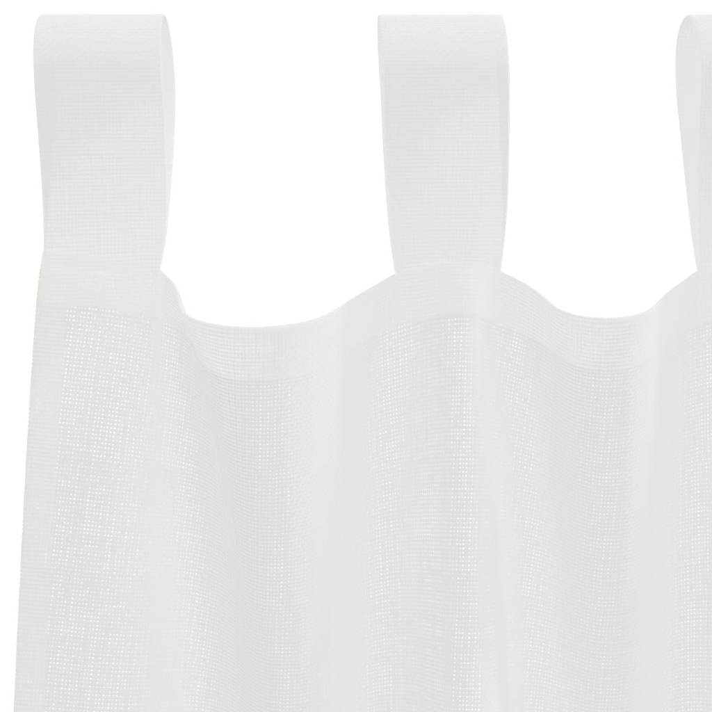 vidaXL Voile Curtains with Loops 2 pcs White 140x175 cm