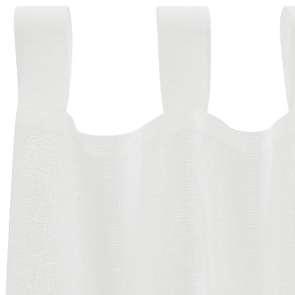 vidaXL Voile Curtains with Loops 2 pcs White 140x175 cm