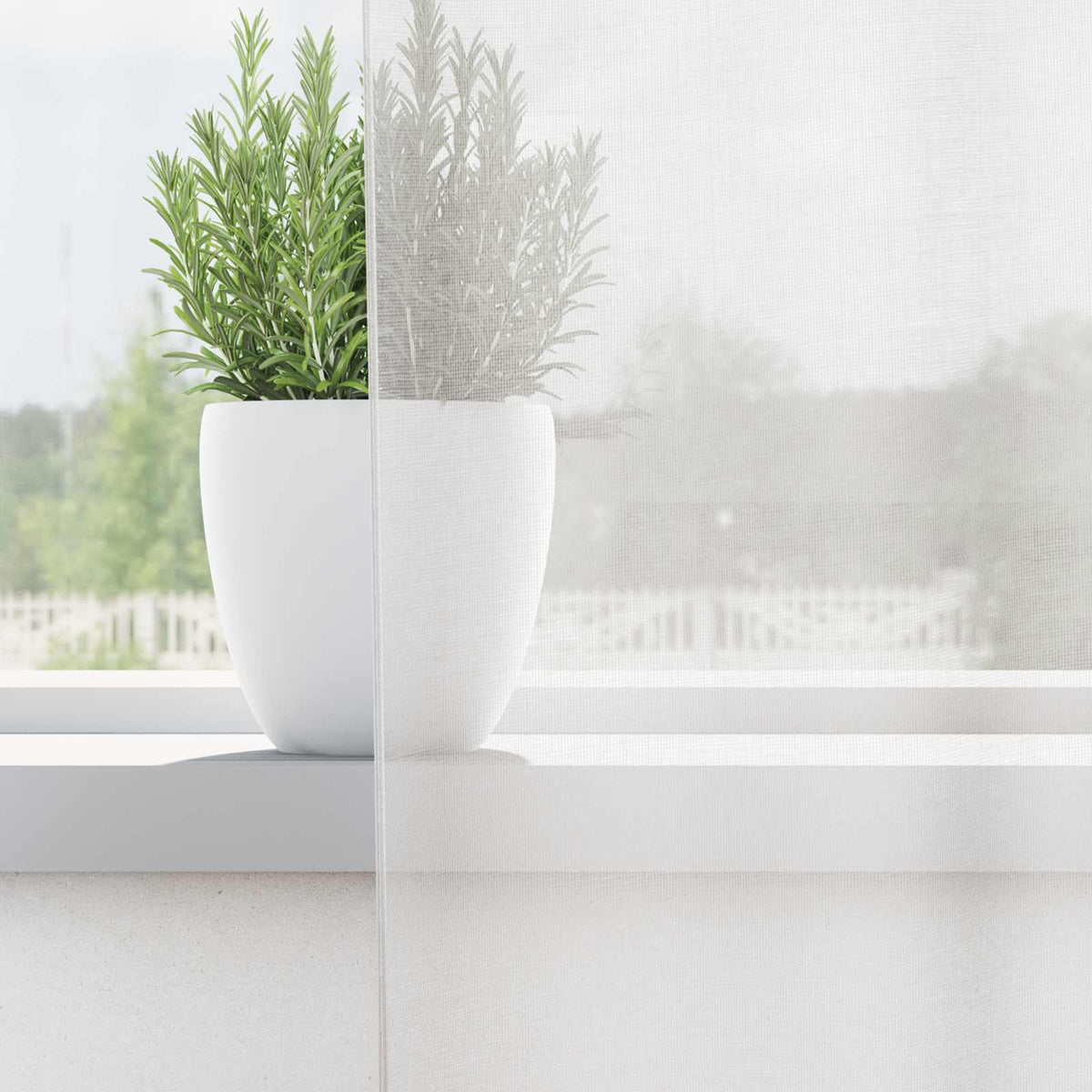 vidaXL Voile Curtains with Loops 2 pcs White 140x175 cm